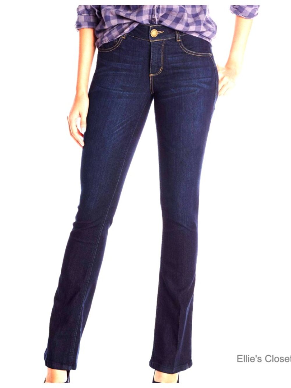 Super-Stretch Denim Boot Cut Jeans with Ab Solution Technology